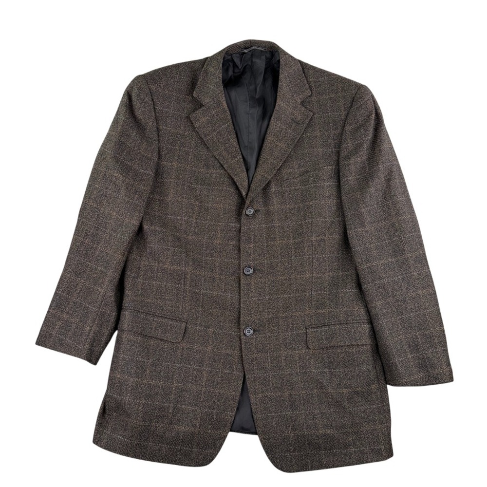 Ermenegildo Zegna Soft Sport Coat Blazer Men 44R Wool Brown Knitted Weave Jacket